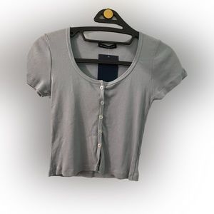 brandy melville blue button up